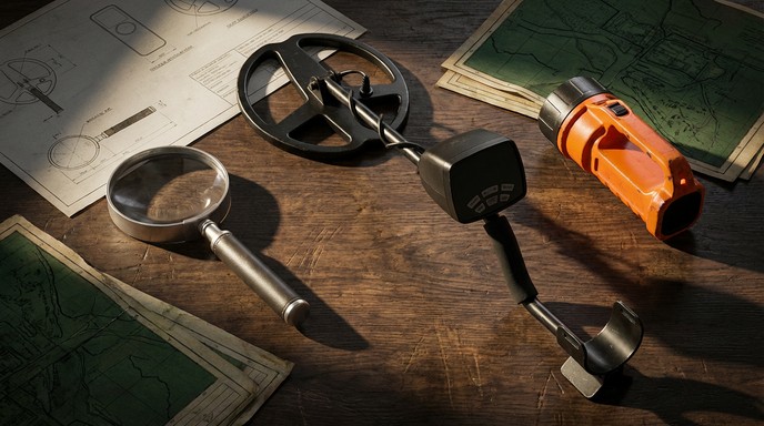 Detective Tools Set Free Detective Tools Ready Image - Magnifying, Detector, Flashlight ...