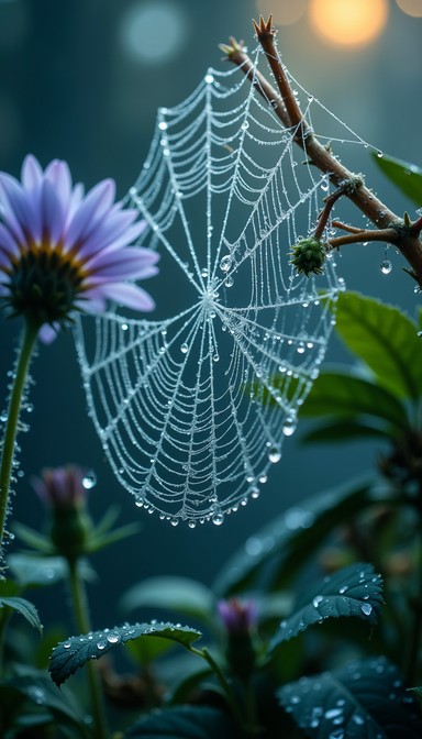 Free Dewy Web Magic Image - Dewdrops, Spiderweb, Macro | Download at ...