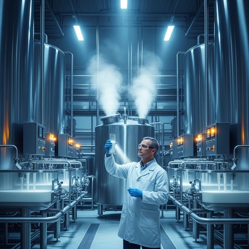 Milk Lab Tech Photo Free Milk Production Science Image - Milk, Processing, Facility ...