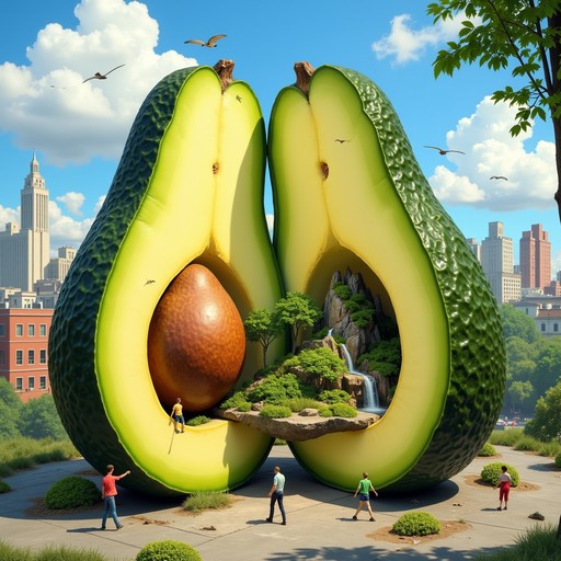 Human Avocado Free Surreal Avocado World Image - Avocado, Surreal, Miniature ...