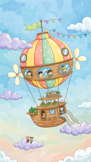 Free Surreal Sky Adventure Image - Airship, Whimsical, Sky | Download ...