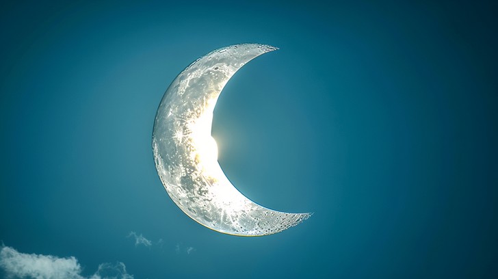 Large Cresent Moon Free Crescent Moon Glimmer Photo - Moon, Crescent, Sky | Download at ...
