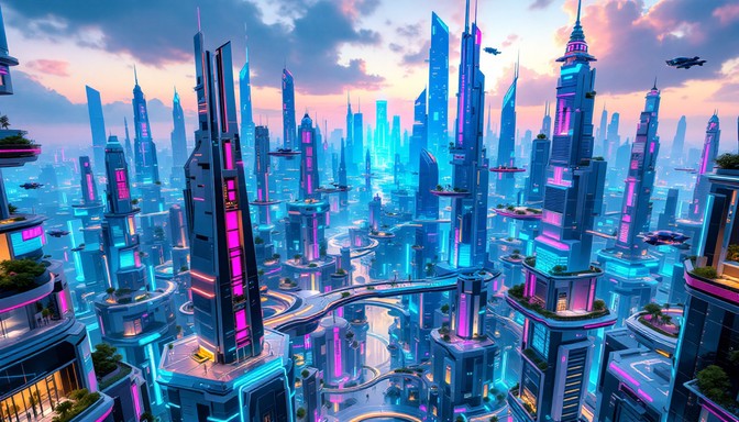 Free Neon Cyber Metropolis Image - Futuristic, Cyberpunk, Metropolis ...