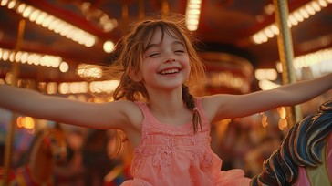 Pink Carousel Ride Free Joyful Carousel Ride Image - Girl, Carousel, Sunset | Download at ...