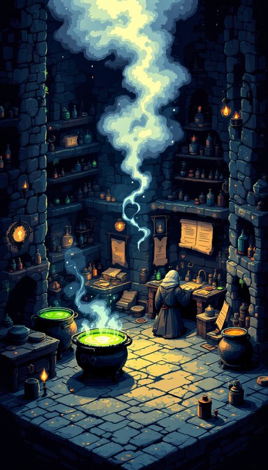 Free Pixel Potion Master Image - Alchemist, Pixel, Retro | Download at ...