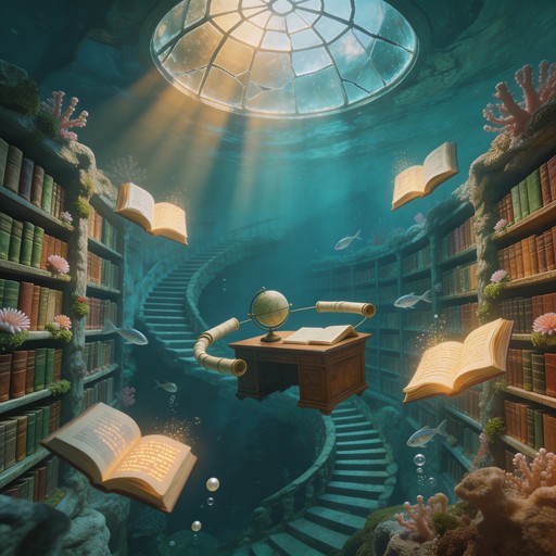 Free Underwater library fantasy Image - Underwater, Library, Books ...