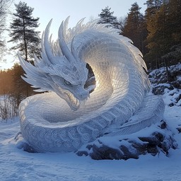 Free Snowy Dragon Sculpture Image - Snow, Dragon, Sculpture | Download ...