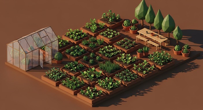 Free Isometric Garden Layout Image - Garden, Community, Farm | Download ...