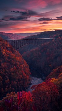 Free Sunset Bridge View Image - Sunset, Bridge, Autumn | Download at ...