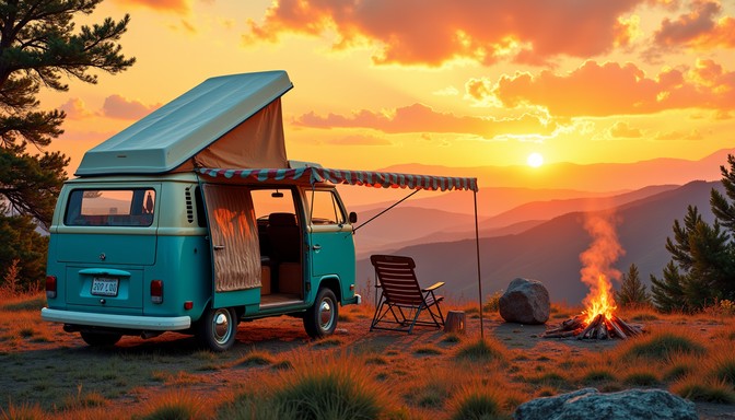 Free Sunset Mountain Camping Image - Vanlife, Camping, Sunset ...