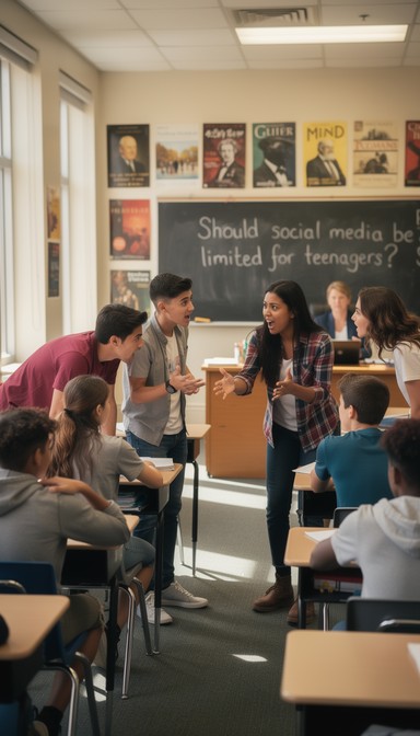 Free Students Debate Passionately Image - Debate, Students, Classroom ...