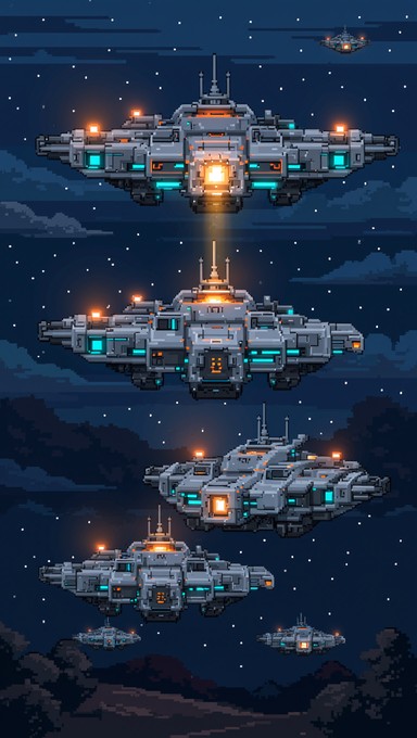 Free Pixel Space Fleet Image - Pixel, Futuristic, Tanks | Download at ...