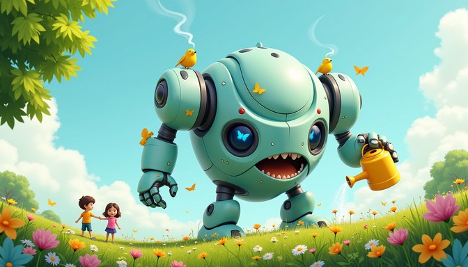 Free Friendly Meadow Robot Image - Robot, Meadow, Friendly | Download ...