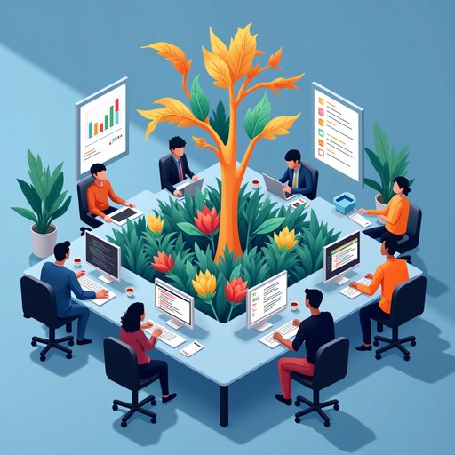 Free Collaborative Code Garden Image - Isometric, Development ...