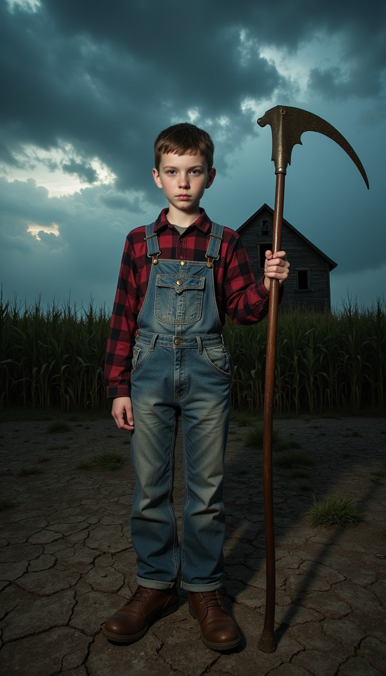 Free Haunted Harvest Boy Image - Gothic, Rural, Cornfield | Download at ...