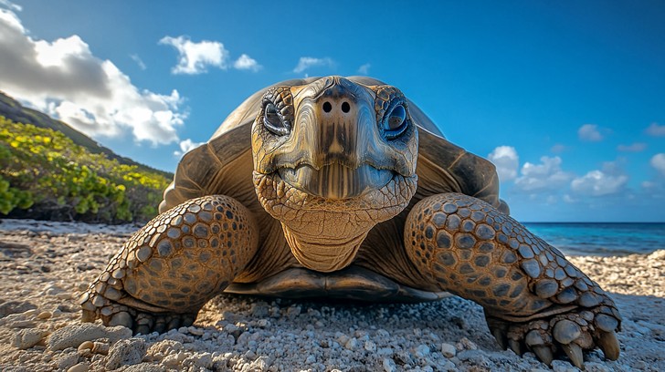Expressive Turtle Free Beachside Turtle Pose Image | Download at StockCake