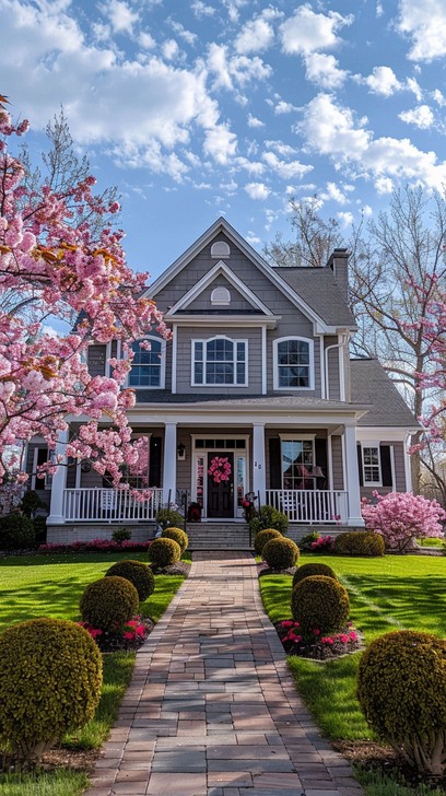 Homes In Spring Free Blossoming Spring Home Image | Download at StockCake