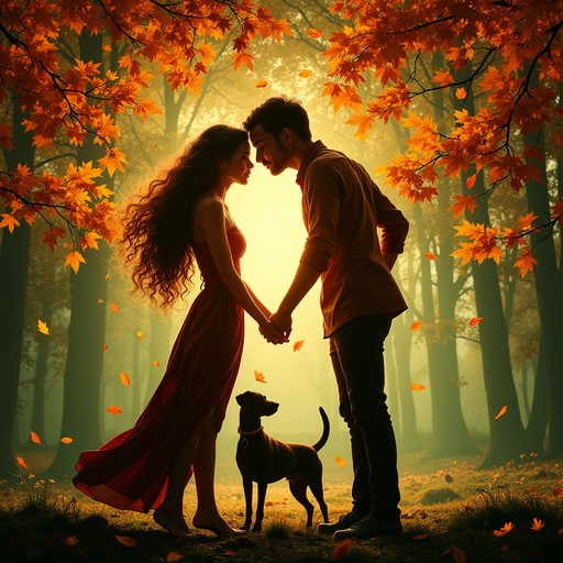 Free Autumn Love Silhouettes Image - Romance, Autumn, Silhouette ...
