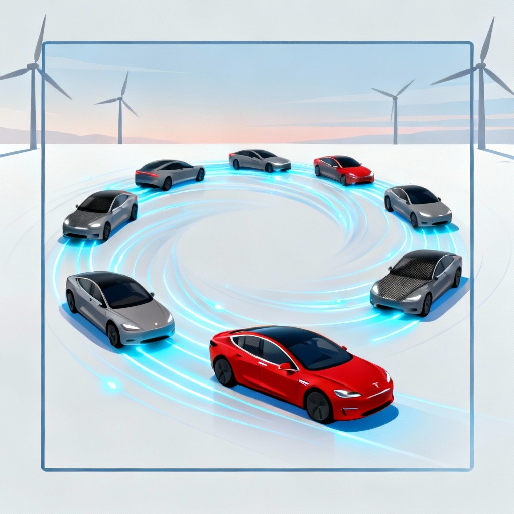 Free Autonomous Tesla Formation Image - Tesla, Autonomous, Electric ...
