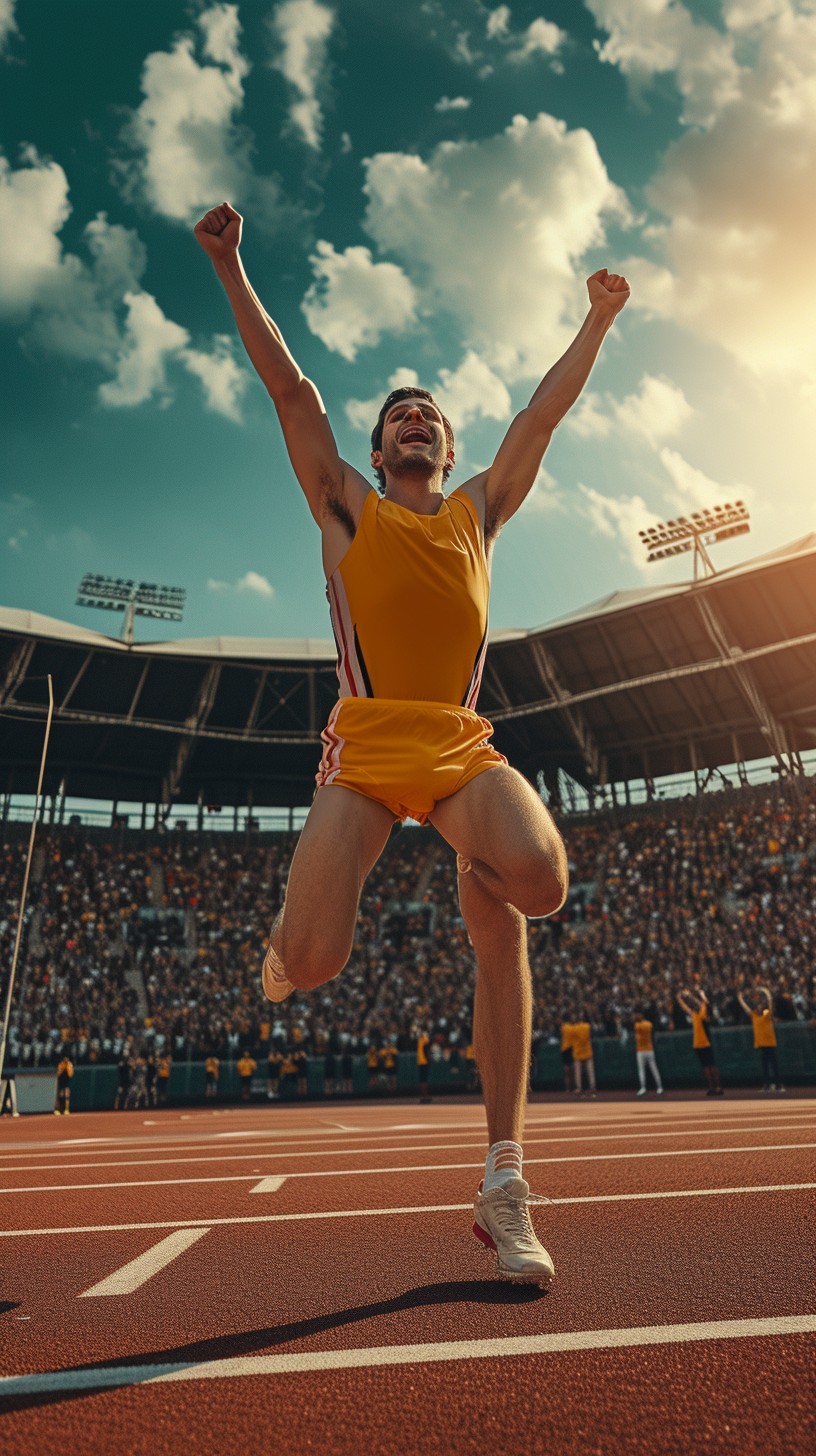 Free Victorious Athlete Celebrates Photo - Athlete, Celebration ...