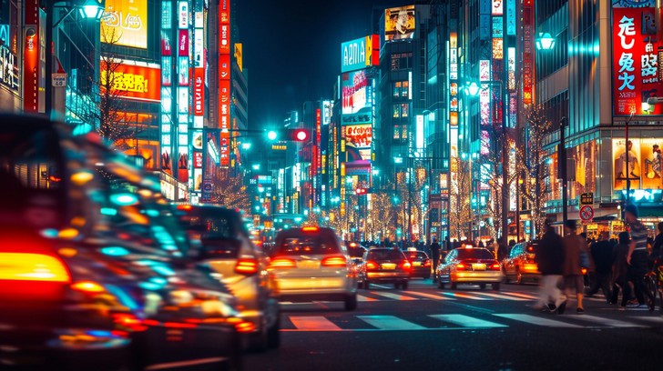 Free Vibrant City Night Image - City, Night, Lights | Download at StockCake