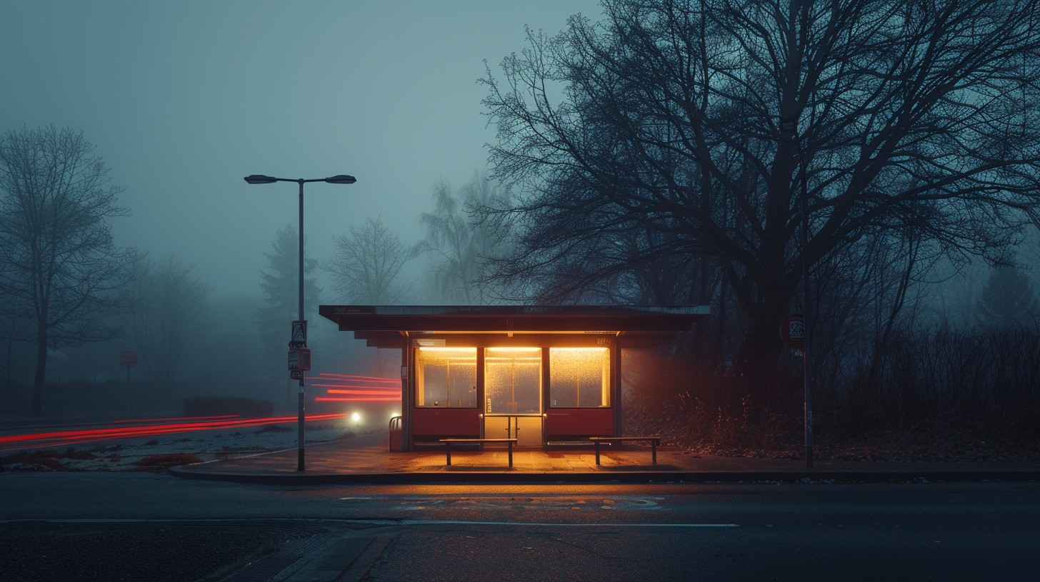 Mist Bus Free Misty Bus Stop Image - Mist, Bus Stop, Foggy | Download at StockCake