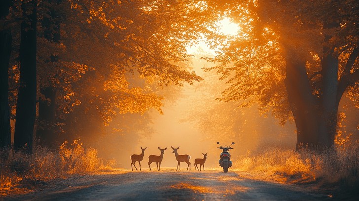 Free Deer, Motorcycle Encounter Image - Autumn, Deer, Motorcycle ...