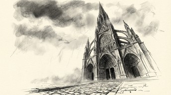 Free Gothic Cathedral Sketch Image - Cathedral, Gothic, Sketch ...