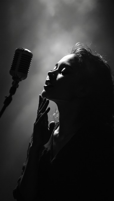 Free Dramatic Musical Silhouette Image - Microphone, Vintage, Studio ...