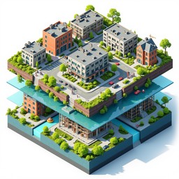 Urban Layering Free Layered Urban Ecosystem Image - Isometric, Urban, City | Download ...