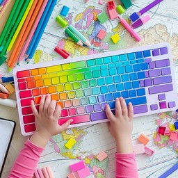 Free Colorful Keyboard Typing Image - Colorful, Keyboard, Typing ...