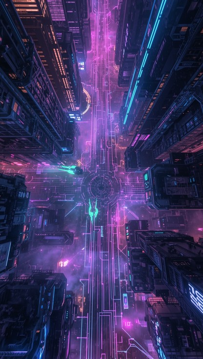 Free Vertical Neon Metropolis Photo - Cyberpunk, Futuristic, Cityscape ...