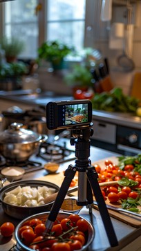Free Cooking Video Setup Image - Camera, Tripod, Vegetables | Download ...
