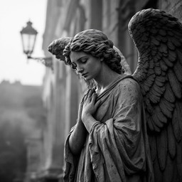 Free Angel in Shadow Image - Angel, Statue, Wings | Download at StockCake