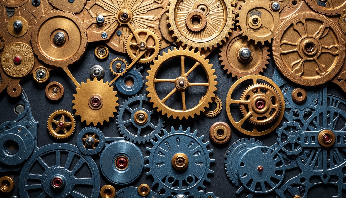Free Mechanical Time Tapestry Image - Gears, Clockwork, Brass ...