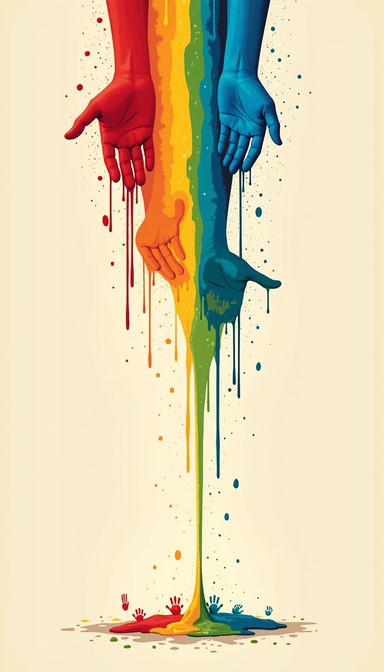 Free Dripping Rainbow Hands Image - Rainbow, Hands, Dripping | Download ...