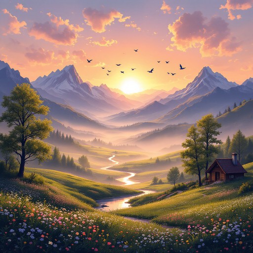 Free Misty Valley Sunrise Image - Sunrise, Mountains, Pixel | Download ...