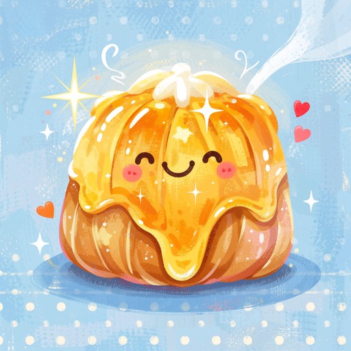 Free Happy Golden Pastry Image - Pastry, Cartoon, Illustration ...