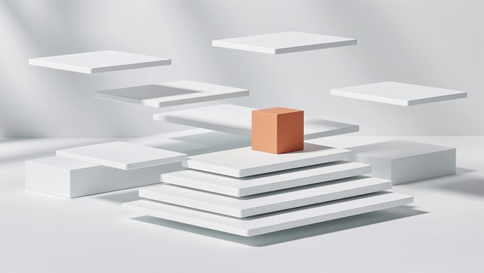 Free Floating Layered Forms Image - Geometric, Ascending, Platforms ...