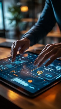 Free Futuristic touchscreen interaction Image - Technology, Touchscreen ...