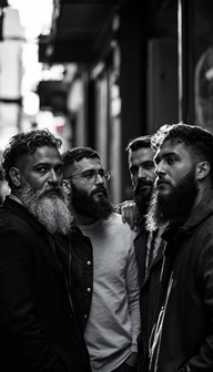 Free Bearded Brothers Unite Image - Monochrome, Bearded, Urban ...