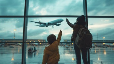 Free Airport Farewell Scene Image - Airport, Silhouette, Child ...