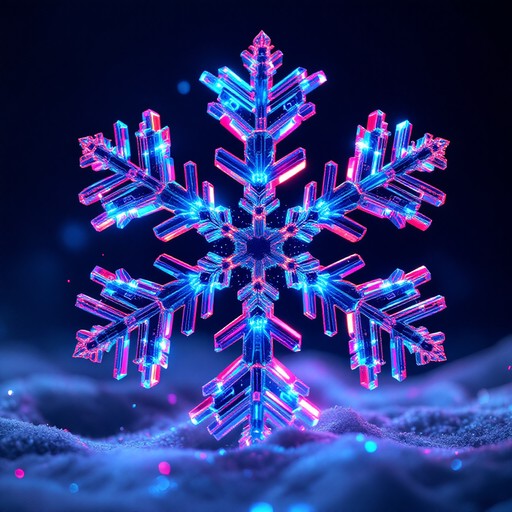 Free Neon Snowflake Glow Image - Snowflake, Neon, Cyberpunk | Download ...