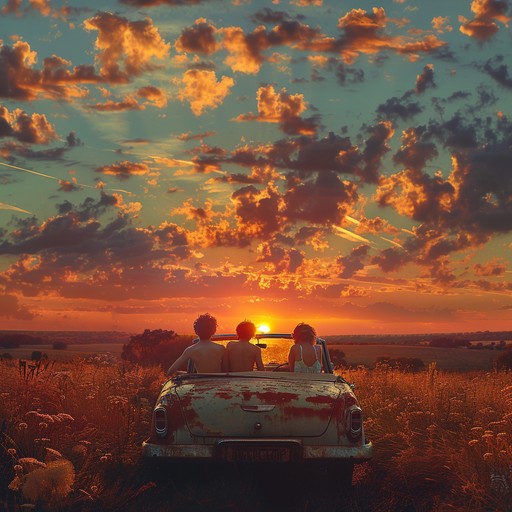 Free Sunset Road Trip Image - Sunset, Friends, Car | Download at StockCake