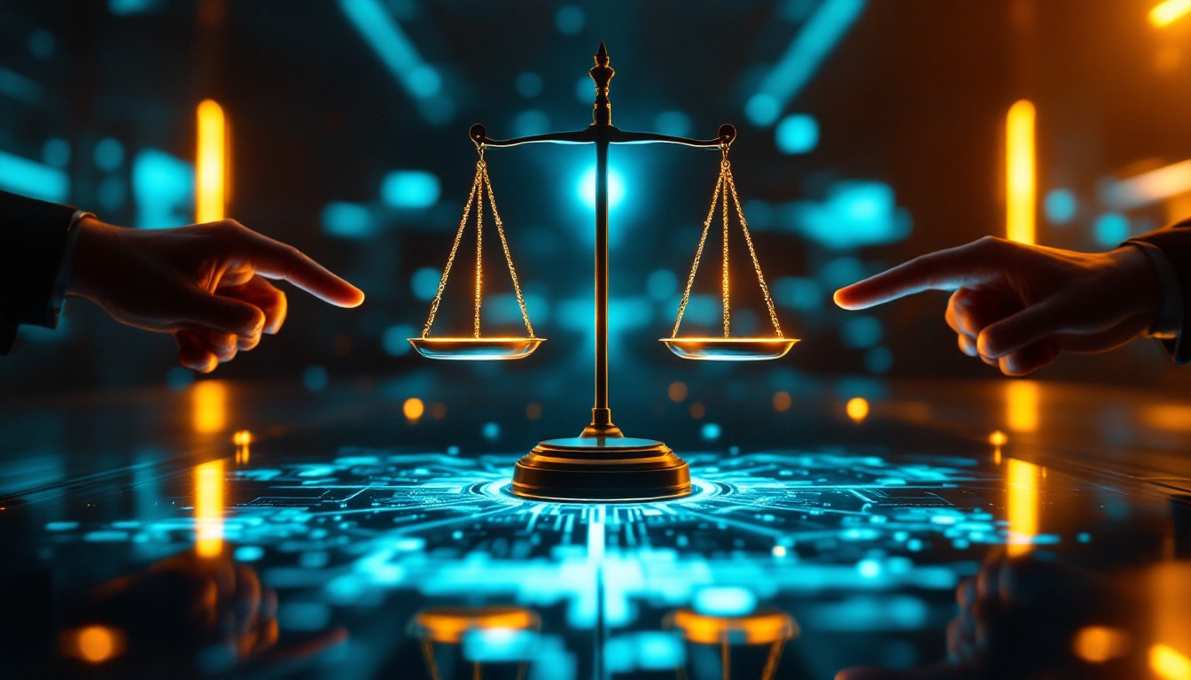 Free Technology Meets Justice Image - Justice, Technology, Holographic ...