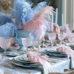 Free Elegant Table Setting Image - Elegance, Feathers, Pastel ...