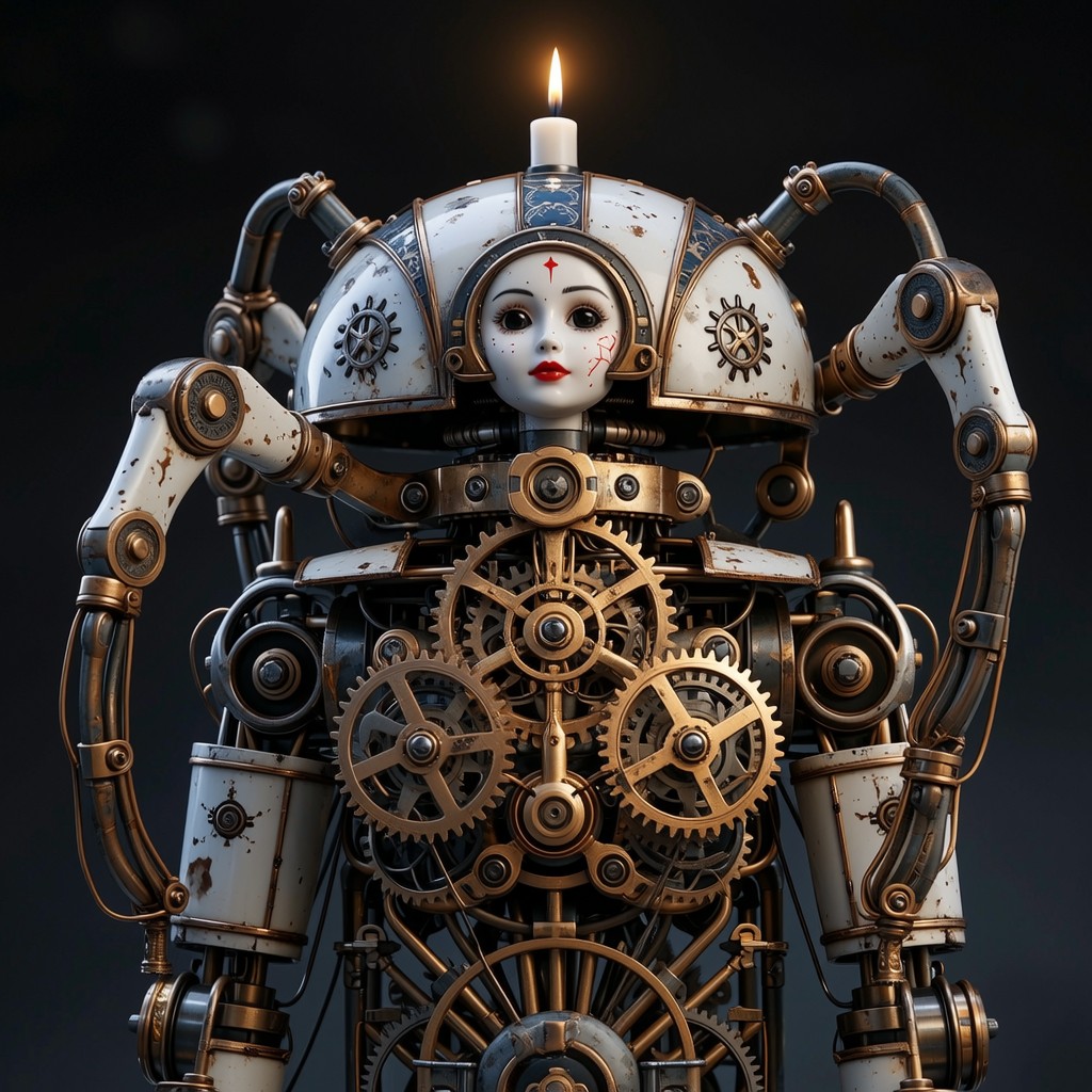 Free Clockwork Porcelain Specter Image - Clockwork, Automaton, Gothic ...