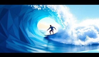 2d Wave Rider Design Free Geometric Wave Rider Image - Surfer, Surfing, Wave | Download at ...