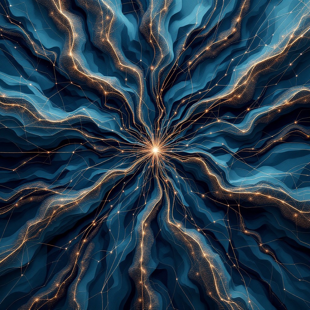 Free Radiant Blue Explosion Photo - Abstract, Radial, Geometric ...