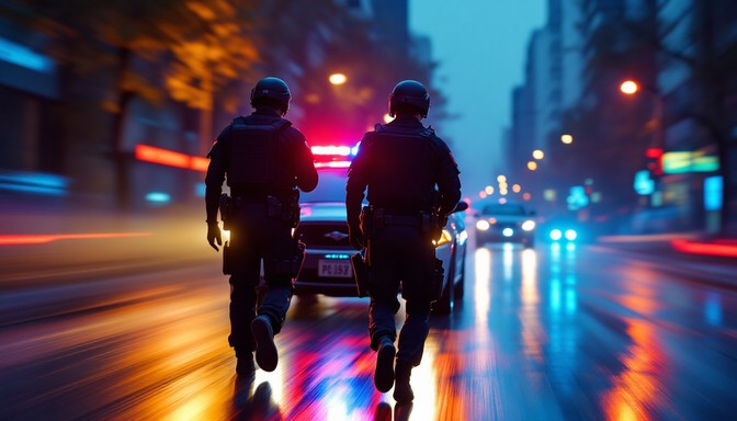 Police Reflection Free Night Police Action Image - Police, Emergency, Night | Download at ...